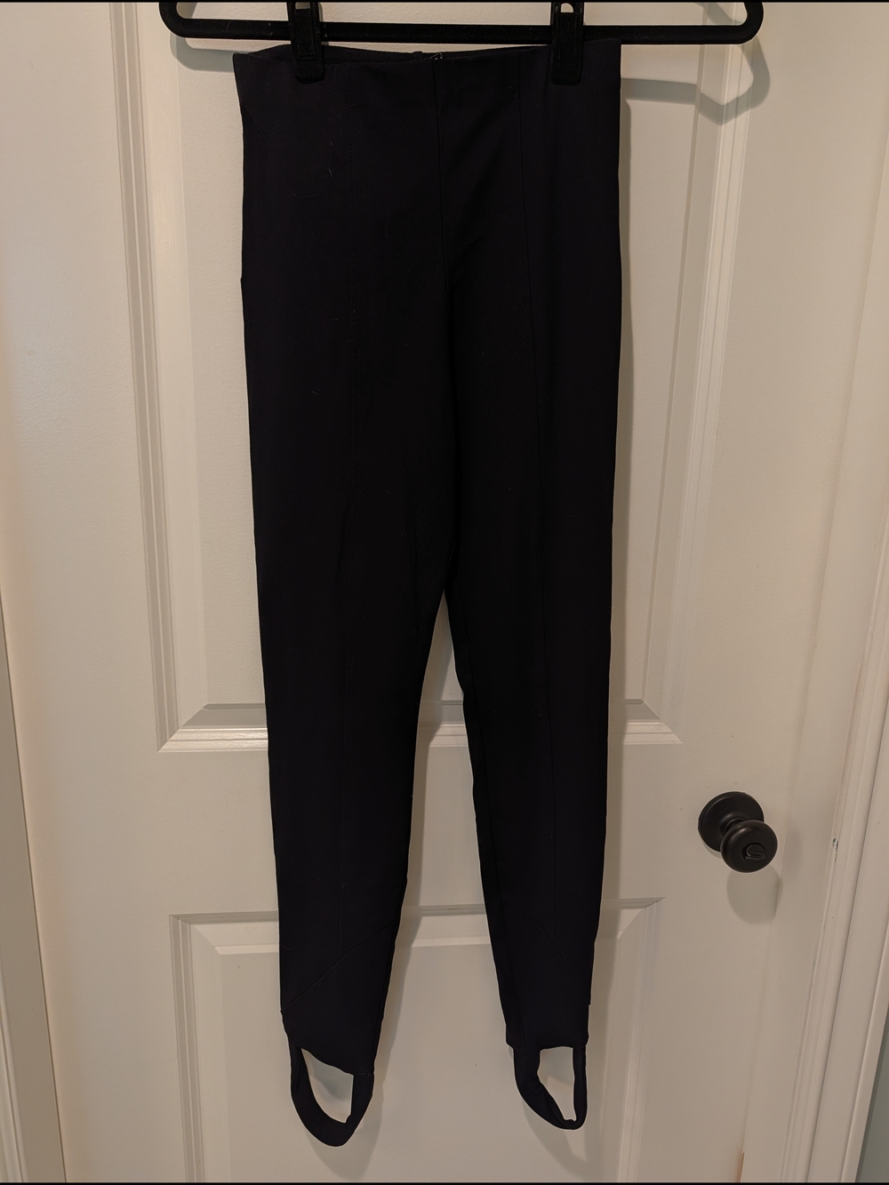 Zara Black Stirrup Leggings Pants Size S High Waist Skinny